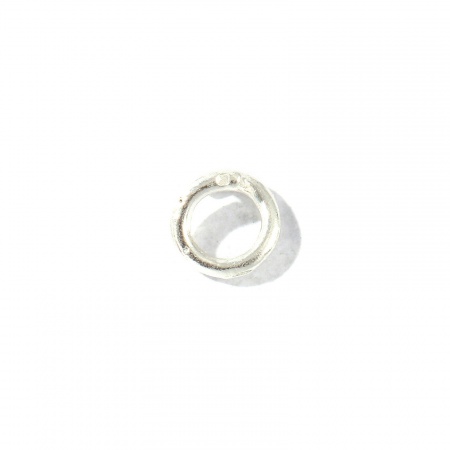 Picture of 20 PCs Brass Pendant Pinch Bails Clasps Wholesale Round Silver Plated 7.5mm Dia.