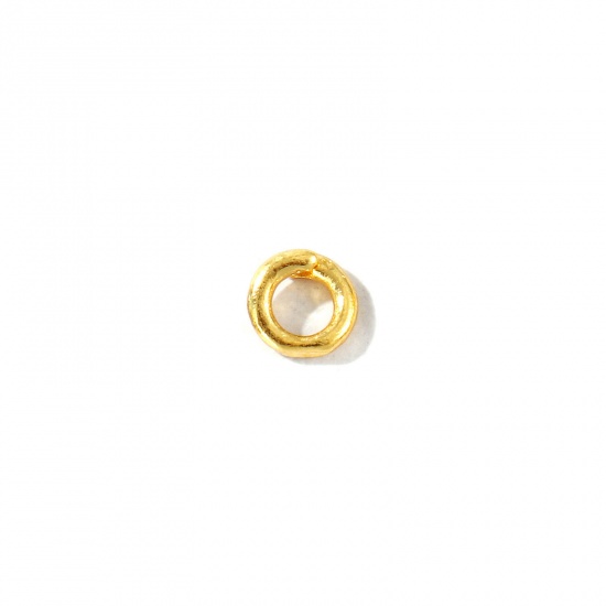 Imagen de 20 Unidades Latón Pellizque Fianzas Clip Al Por Mayor Ronda Chapado en Oro de 18K 5.5mm Dia