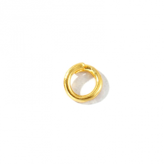 Imagen de 20 Unidades Latón Pellizque Fianzas Clip Al Por Mayor Ronda Chapado en Oro de 18K 7.5mm Dia