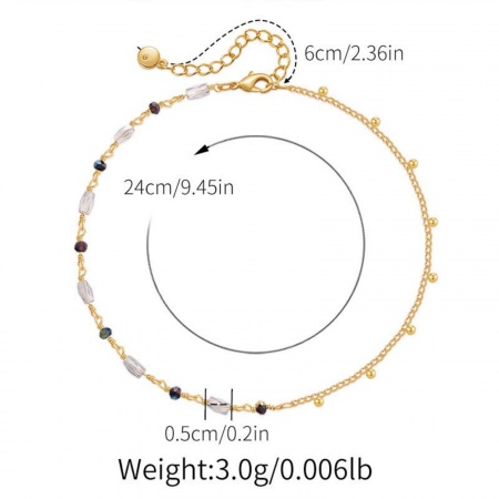 Bild von Großhandel Messing Fußketten, 18K Vergoldet Frauen Stilvoll Böhmen Geschenk Schmuckbedarf, 24cm + 6cm lang, 1 Strang