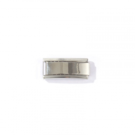 Immagine di 10 Pz 304 Acciaio Inossidabile Bracciale con Charm Italiano a Maglie, Creazione di Gioielli Fai-da-te All'Ingrosso Tono Argento Rettangolo Etichette di Stampaggio Vuote 20mm x 9mm