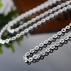 Picture of 304 Stainless Steel Jewelry Link Cable Chain Necklace Silver Tone 70cm(27 4/8") long, Chain Size: 3x2.5mm(1/8"x1/8"), 1 Piece