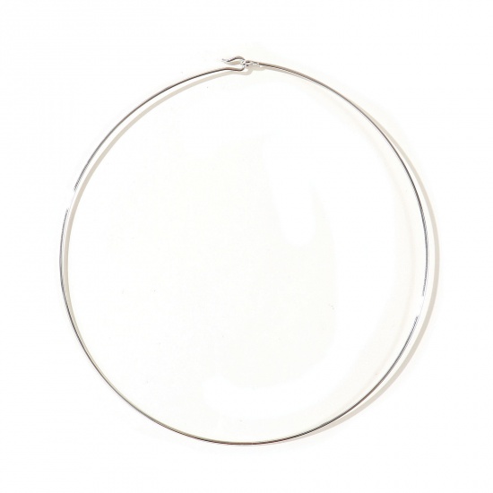 Immagine di Collana Girocollo All'Ingrosso, Platino Placcato Ottone Donne Semplice Elegante Regalo Gioielli Per Rivenditore, 41cm Lunghezza, 1.2mm, 1 Pz