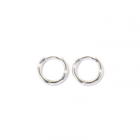 Imagen de Punk Minimalista Aros De Aro Abrazador Al Por Mayor, Ronda Llana Platino Real Chapado Latón, Unisex Respetuoso del Medio Ambiente Regalo Suministro de Joyería, 14mm Dia., Tamaño del Poste/Cable: 1mm(18 gauge), 2 Unidades