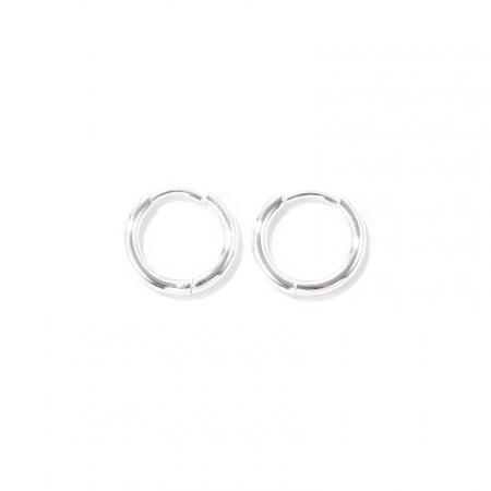 Imagen de Punk Minimalista Aros De Aro Abrazador Al Por Mayor, Ronda Llana Chapado en Plata de Ley 925 Latón, Unisex Respetuoso del Medio Ambiente Regalo Suministro de Joyería, 14mm Dia., Tamaño del Poste/Cable: 1mm(18 gauge), 2 Unidades