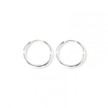 Imagen de Punk Minimalista Aros De Aro Abrazador Al Por Mayor, Ronda Llana Chapado en Plata de Ley 925 Latón, Unisex Respetuoso del Medio Ambiente Regalo Suministro de Joyería, 18mm Dia., Tamaño del Poste/Cable: 1mm(18 gauge), 2 Unidades