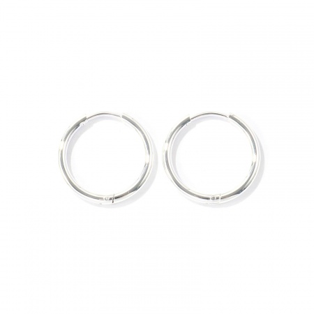 Imagen de Punk Minimalista Aros De Aro Abrazador Al Por Mayor, Ronda Llana Chapado en Plata de Ley 925 Latón, Unisex Respetuoso del Medio Ambiente Regalo Suministro de Joyería, 20mm Dia., Tamaño del Poste/Cable: 1mm(18 gauge), 2 Unidades
