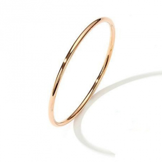 Imagen de Latón Brazalete Al Por Mayor, Platino Chapado Mujeres Exquisito Elegante Regalo Suministro de Joyería, 17.3cm longitud, 1 Unidad