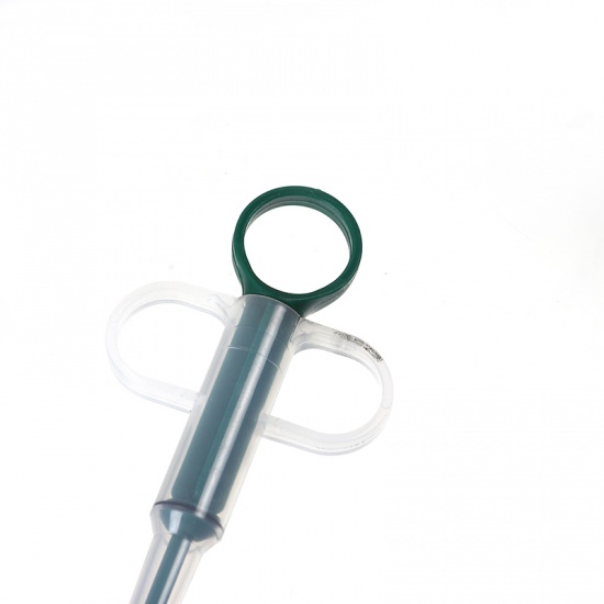 Bild von ABS Plastik Haustier Feeder Medizin Fütterung Grün 14.7cm x 5.9cm, 1 Set