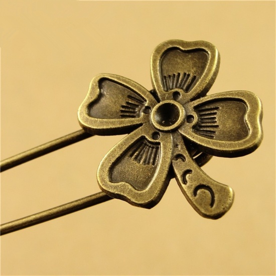 Bild von Brosche Schmetterling Bronzefarbe 5cm, 1 Stück