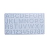 Imagen de Silicona Molde Rectángulo Blanco Alfabeto Inicial /Letras 36cm x 19.7cm, 1 Unidad