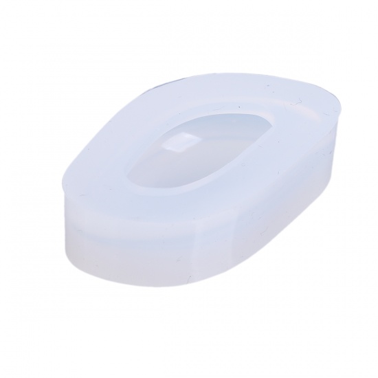 Immagine di Silicone Muffa della Resina per Gioielli Rendendo Rombo Bianco 3.8cm x 2.3cm, 1 Pz