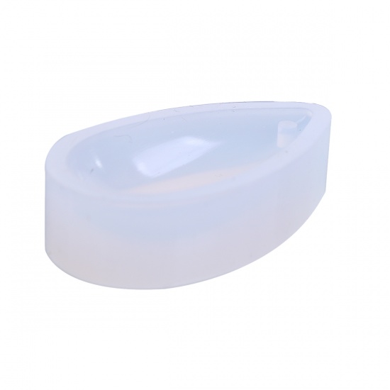 Immagine di Silicone Muffa della Resina per Gioielli Rendendo Goccia Bianco 3.4cm x 2cm, 1 Pz