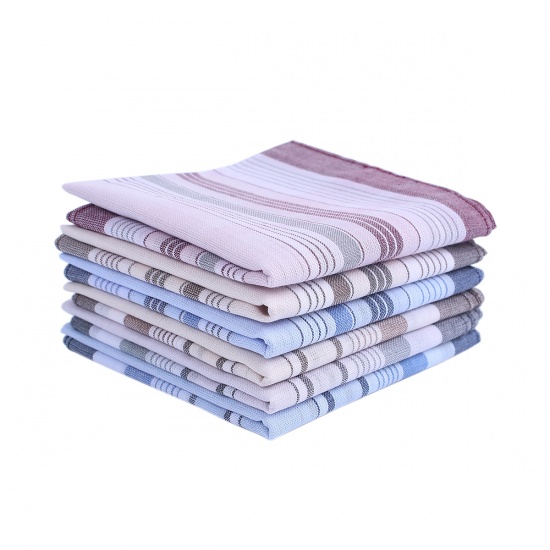 Bild von Cotton Handkerchief  Square Mixed Color 38cm x 38cm, 6 Sheets