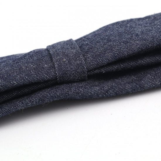 Immagine di Cotton Men's Necktie Tie Navy Blue 145cm x 6cm, 1 Piece