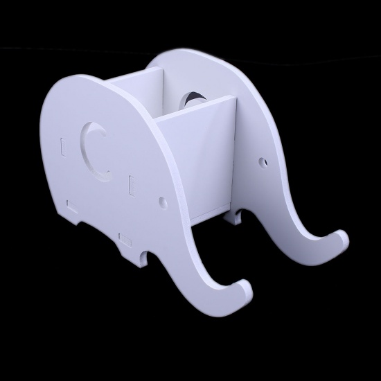Immagine di Legno Pennello Cancelleria Elefante Bianco 18cm x 10cm, 1 Pz