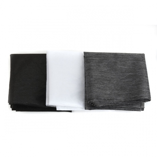 Immagine di 100cm 25g Grey Non-woven Fabric Interlinings Iron On Sewing Patchwork Single-sided Adhesive Lining Mask DIY Supplies 1Piece