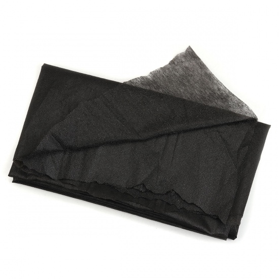 Immagine di 100cm 25g Black Non-woven Fabric Interlinings Iron On Sewing Patchwork Single-sided Adhesive Lining Mask DIY Supplies 1Piece