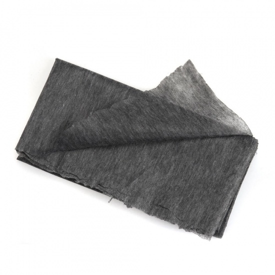 Immagine di 100cm 25g Black Non-woven Fabric Interlinings Iron On Sewing Patchwork Single-sided Adhesive Lining Mask DIY Supplies 1Piece