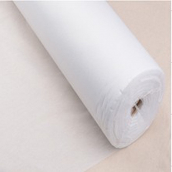 Immagine di 100cm 45g White Non-woven Fabric Interlinings Iron On Sewing Patchwork Single-sided Adhesive Lining Mask DIY Supplies 1Piece