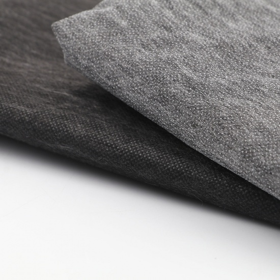 Picture of 100cm 45g Grey Non-woven Fabric Interlinings Iron On Sewing Patchwork Single-sided Adhesive Lining Mask DIY Supplies 1Piece