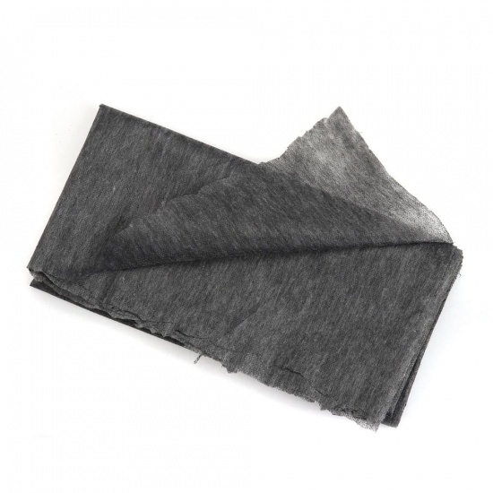 Picture of 100cm 45g Grey Non-woven Fabric Interlinings Iron On Sewing Patchwork Single-sided Adhesive Lining Mask DIY Supplies 1Piece