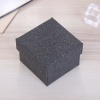Picture of Paper Jewelry Gift Boxes Square Dark Gray 50mm x 50mm , 1 Piece