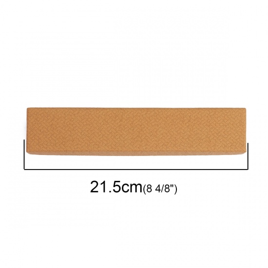 Picture of Paper Jewelry Gift Boxes Rectangle Brown 21.5cm x 4.4cm , 1 Piece