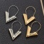 Picture of Stylish Earrings Gold Plated V-shaped 3.7cm, 1 Pair