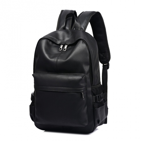 Picture of Black - PU Leather Men'S Backpack Travel Bag 44x32x17cm, 1 Piece