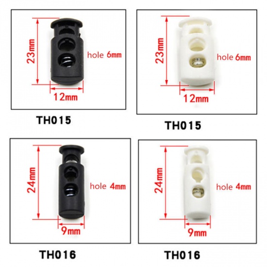 Imagen de Plástico Cerradura de la cuerda 23mm x 21mm, 50 Unidades