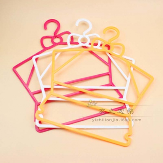 Picture of 5 PCs Plastic Children Kids Clothes Hangers Transparent Clear 39cm x 29cm