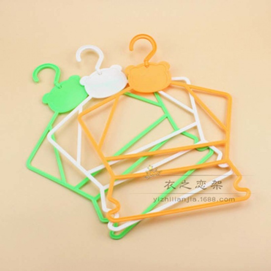 Picture of 5 PCs Plastic Children Kids Clothes Hangers Transparent Clear 39cm x 29cm