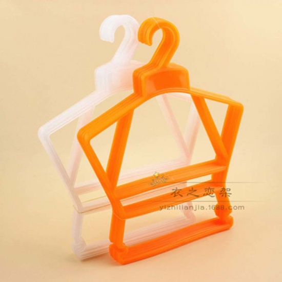 Picture of 5 PCs Plastic Children Kids Clothes Hangers Transparent Clear 39cm x 29cm