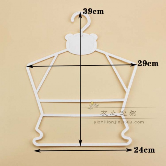 Picture of 5 PCs Plastic Children Kids Clothes Hangers Transparent Clear 39cm x 29cm