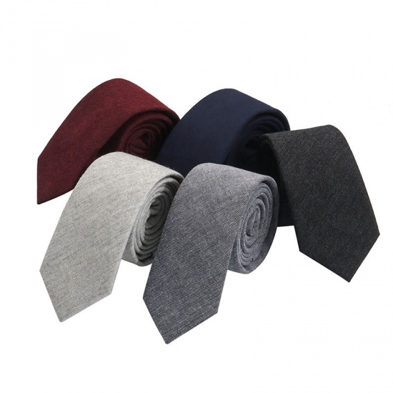 Picture of Cotton Men's Necktie Tie Mixed Color 145cm x 6cm, 5 PCs
