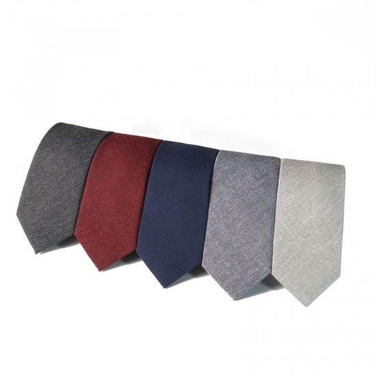 Picture of Cotton Men's Necktie Tie Mixed Color 145cm x 6cm, 5 PCs