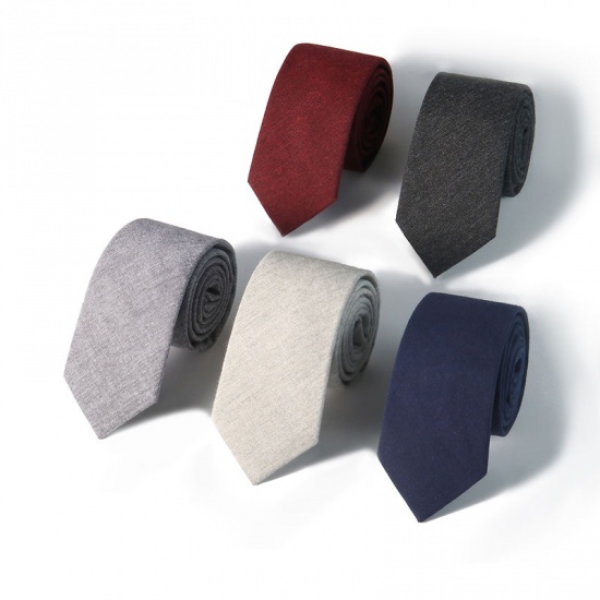 Immagine di Cotton Men's Necktie Tie Mixed Color 145cm x 6cm, 5 PCs