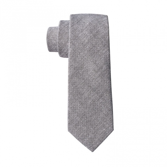 Immagine di Cotton Men's Necktie Tie French Gray 145cm x 6cm, 1 Piece