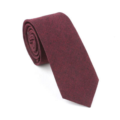 Immagine di Cotton Men's Necktie Tie Wine Red 145cm x 6cm, 1 Piece
