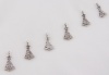 Picture of Zinc Based Alloy Charms Christmas Tree Antique Silver Color 20mm x 11mm, 50 PCs