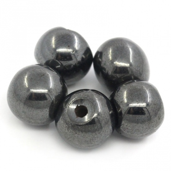 Image de 30 Perles Intercalaires Ronde magnétique hématite 8mm dia.