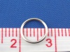 Picture of 0.8mm Iron Based Alloy Open Jump Rings Findings Round Silver Tone 8mm Dia, 600 PCs