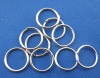 Picture of 0.8mm Iron Based Alloy Open Jump Rings Findings Round Silver Tone 8mm Dia, 600 PCs