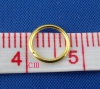 0.7mm 合金 丸カン 丸カン 円形 金メッキ 7mm直径、 700 個 の画像