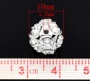 Imagen de Cuentas Espaciador Latón Bola,Transparente,Chapado en plata Blanco Rhinestone 10mm Diámetro, Agujero: acerca de 1.2mm, 10 Unidades                                                                                                                            