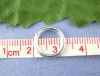 Immagine di 1.2mm Lega di Ferro Aperto Stile Anello di Salto Tondo Argento Placcato 12mm Dia, 100 Pz
