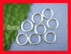 Picture of 1.2mm Iron Based Alloy Open Jump Rings Findings Round Silver Plated 12mm Dia, 100 PCs