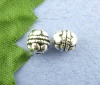 Picture of Zinc Based Alloy Spacer Beads Ball Antique Silver Color Dot About 6mm Dia., Hole: Approx 1.2mm, 80 PCs