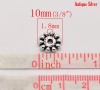 Изображение Бусина-разделитель"Шины " Античное Серебро,10mm,Проданная 70 шт/уп